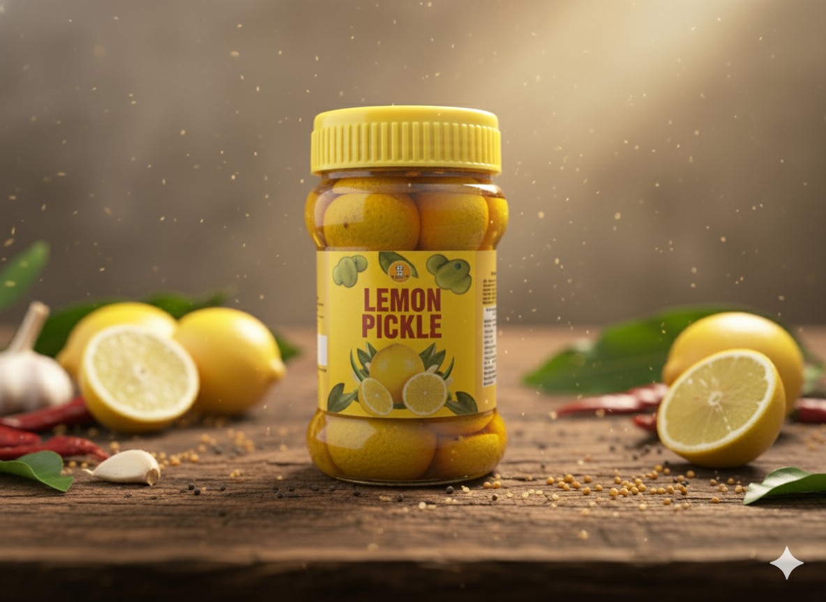 🍋Lemon Pickle by Papa Ka Achar – Pure Mustard Oil, No Preservatives